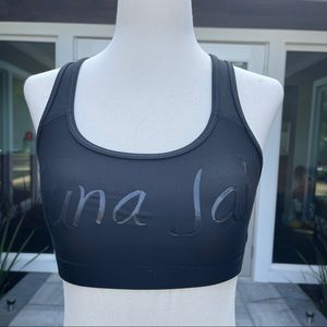 Black Sports Bra LUNA JAI athletic Small Workout Racerback